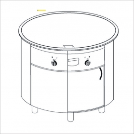 Гриль Teppan Yaki CASTA TEPX2/120E напольный круглый